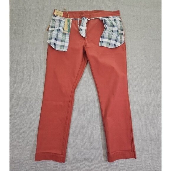 Tailor Vintage Men's Slim Fit Pants 38x30 Canyon Red Stretch Cotton Spandex NWT - Picture 16 of 16